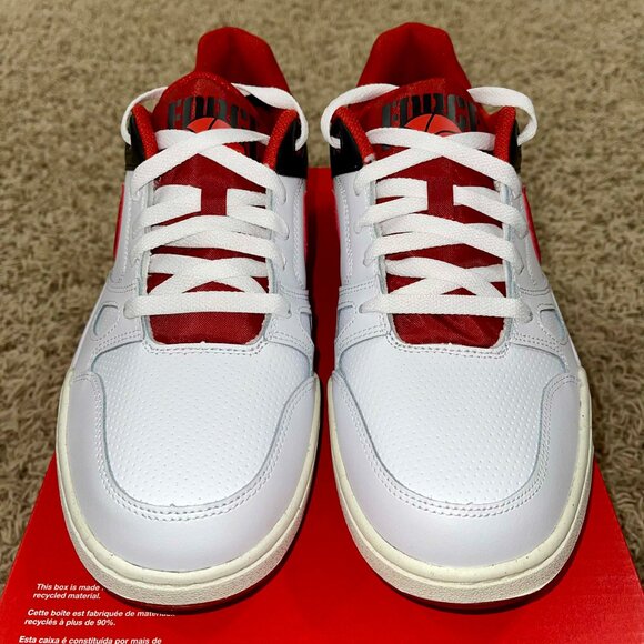 Nike Men’s Full Force Low Sneaker Shoes White Red FB1362-102, Size 9.5 (New) - Picture 9 of 16